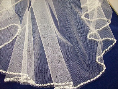 Bridal Head Pieces on Edges For Wedding Veils  Beaded Bridal Veils  Wedding Gowns  Beach