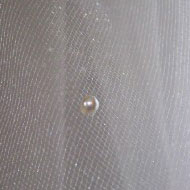 Faux pearls wedding veils