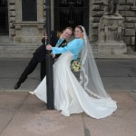 Lace mantilla waltz length