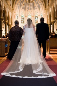 Lace Mantilla at cathedral length