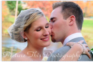 The bride wanted to suggest attaching a mantilla veil with bobbi pins.  It worked great because the 1 layer is so thin.  We also offer a comb or a 2 inch straight pin for attaching the veil.