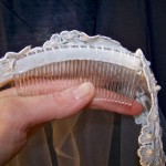 Mantilla veil on a comb Mantilla veils