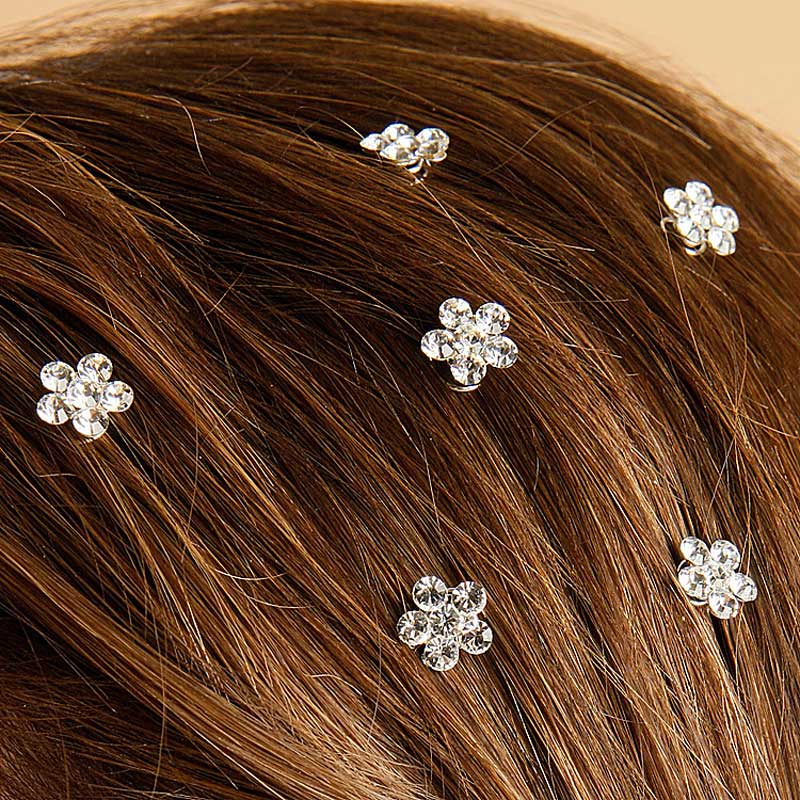 Prom Wedding Rhinestone Flower Hair Sprials Set 12 Hair Twists 383h Veils By Roxanne