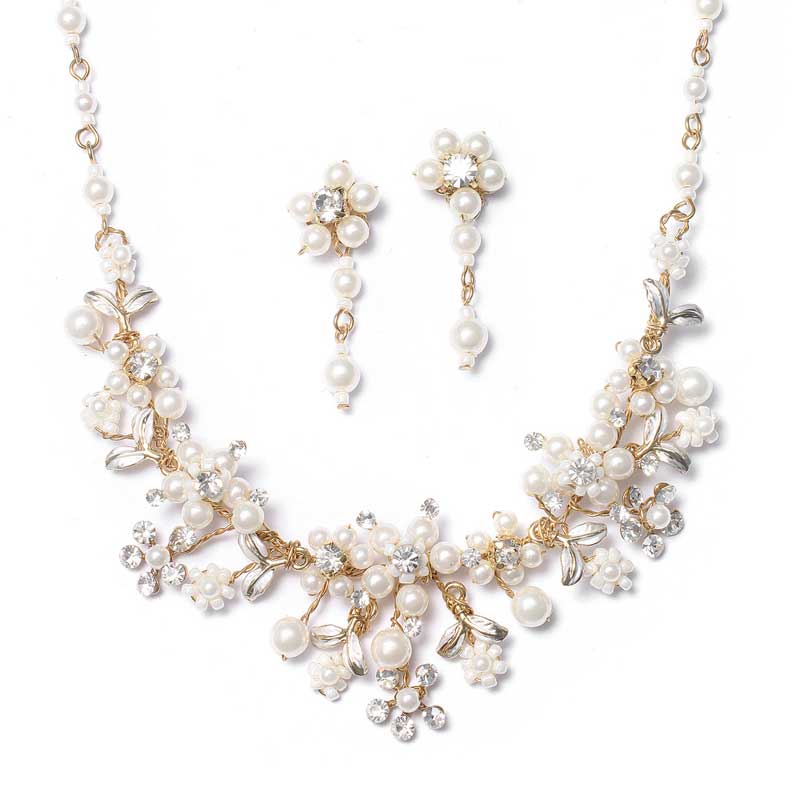 pearl and crystal necklace